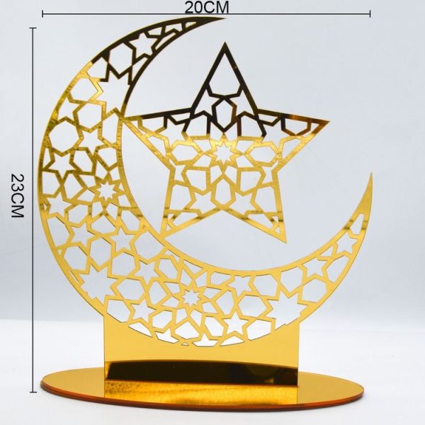 BT007 Ramadan Acrylic Ornament Mirror Sticker Wall Sticker (Silver) - Image 3