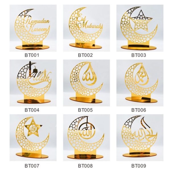BT007 Ramadan Acrylic Ornament Mirror Sticker Wall Sticker (Silver) - Image 4