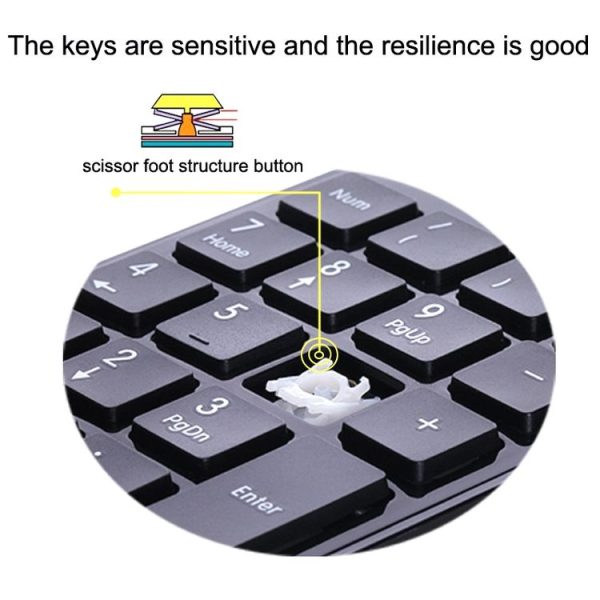 Sunreed KC9001S 29 Keys Financial Office Digital Bluetooth Keyboard With Display, Style: Single Zero Version (Black) - Image 3