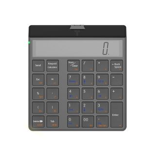 Sunreed KC9001S 29 Keys Financial Office Digital Bluetooth Keyboard With Display, Style: Double Zero Version (Black)