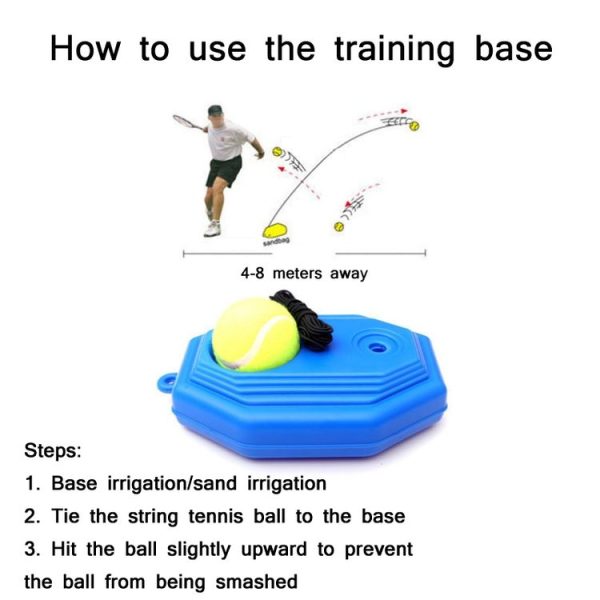 2 PCS High Elastic Wear-Resistant Tennis Trainer (With Rope & Ball) - Image 5