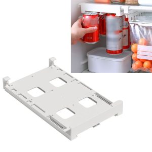 Refrigerator Beverage Beer Can Hanging Storage Rack (White)