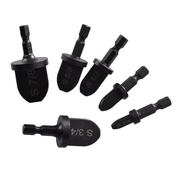 6 PCS / Set Straight Pipe Metal Reamer Hex Shank Electric Expander