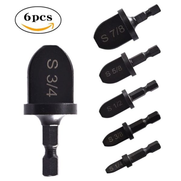 6 PCS / Set Straight Pipe Metal Reamer Hex Shank Electric Expander - Image 2