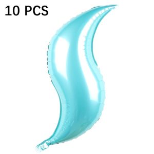 10 PCS 24 Inch S-Shaped Balloon Fish Tail Wavy Balloon Birthday Wedding Party Arrangement Balloon (24-inch Tiffany blue S-shaped)