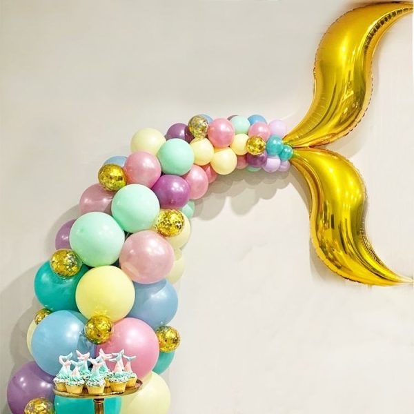 10 PCS 24 Inch S-Shaped Balloon Fish Tail Wavy Balloon Birthday Wedding Party Arrangement Balloon (24-inch Tiffany blue S-shaped) - Image 5
