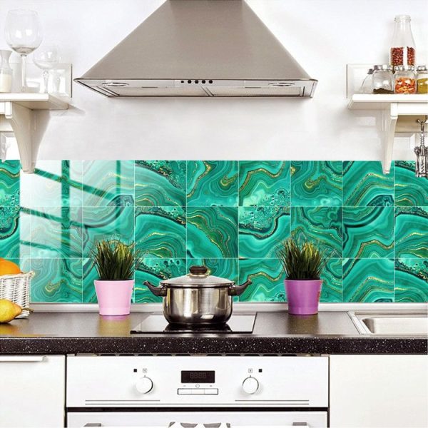 20 PCS 15cm PVC Crystal Covered Film Geometric Pattern Tile Wall Sticker (TS228) - Image 6