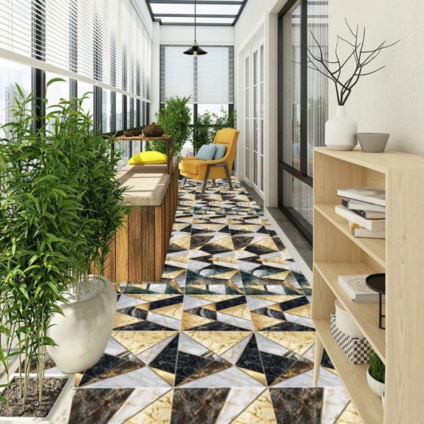 20 PCS 15cm PVC Crystal Covered Film Geometric Pattern Tile Wall Sticker (TS228) - Image 7