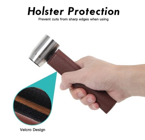 Woodworking Hand Drill Outdoor Survival Drill Hand Screw Drill With PU Leather Case (Gray) - Image 5