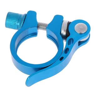 5 PCS Bicycle Accessories Quick Release Clip Road Bike Seatpost Clamp, Size: 28.6mm (Blue)
