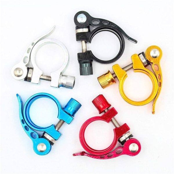 5 PCS Bicycle Accessories Quick Release Clip Road Bike Seatpost Clamp, Size: 28.6mm (Blue) - Image 2