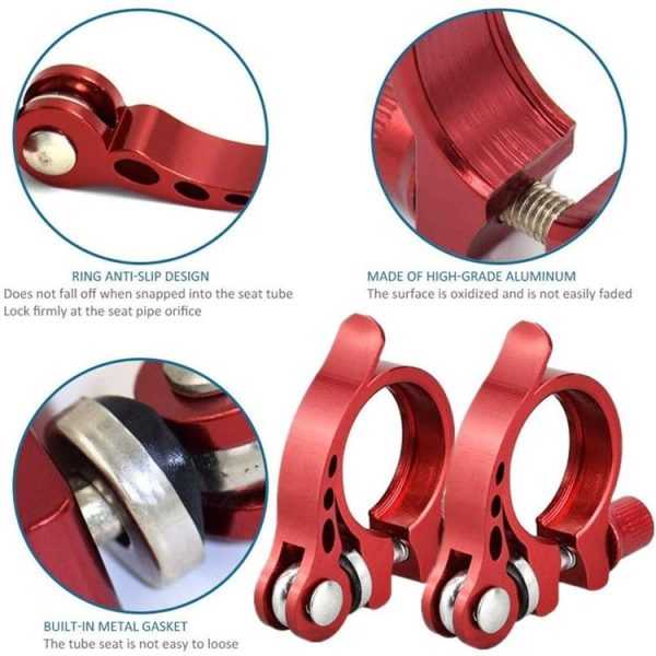 5 PCS Bicycle Accessories Quick Release Clip Road Bike Seatpost Clamp, Size: 28.6mm (Blue) - Image 4