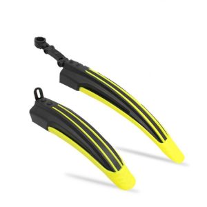1 Set Dual Color Bicycle Mudguard Mountain Bike Fenders Set (Black Yellow)