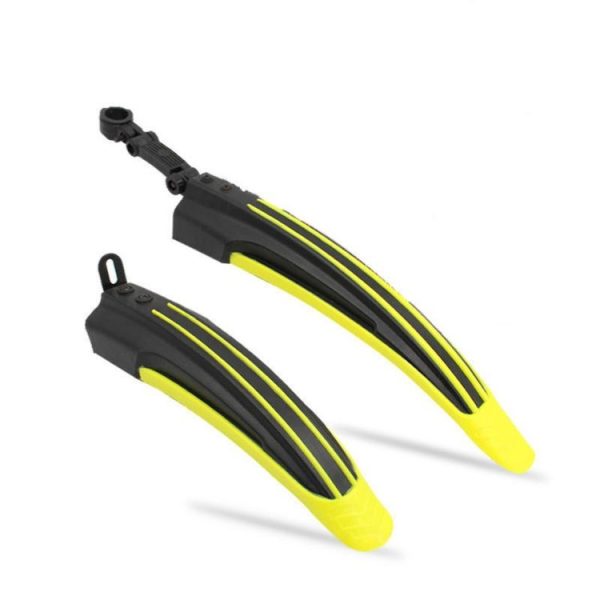 1 Set Dual Color Bicycle Mudguard Mountain Bike Fenders Set (Black Yellow)
