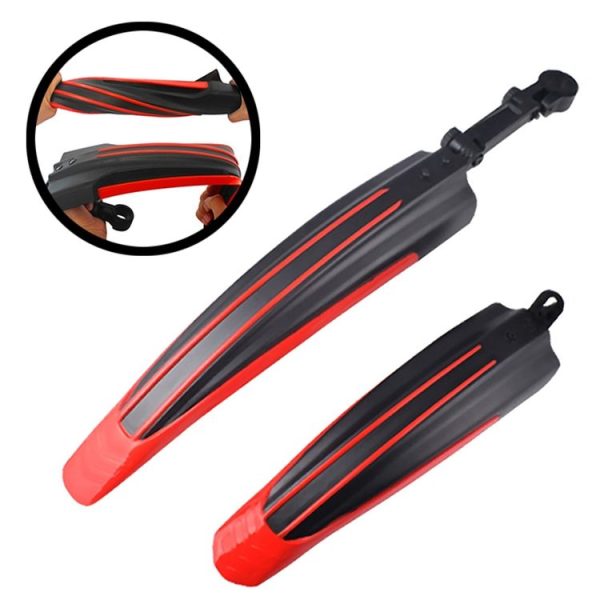 1 Set Dual Color Bicycle Mudguard Mountain Bike Fenders Set (Black Yellow) - Image 3