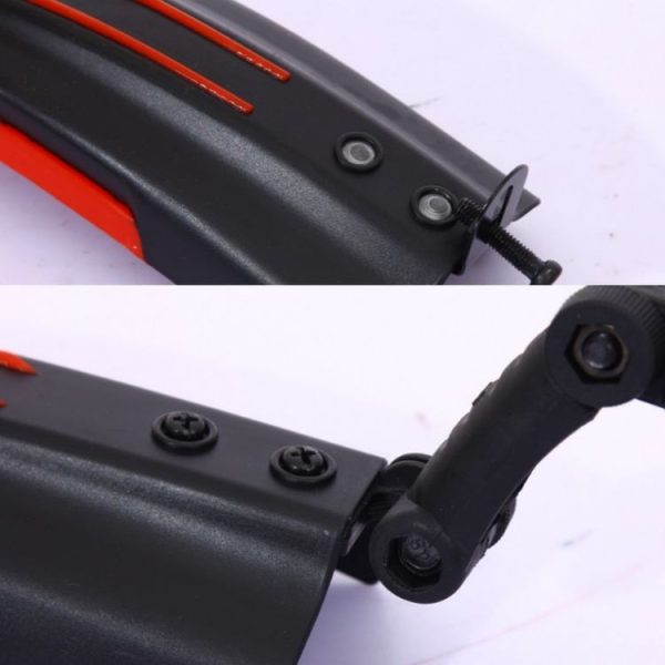 1 Set Dual Color Bicycle Mudguard Mountain Bike Fenders Set (Black Yellow) - Image 4