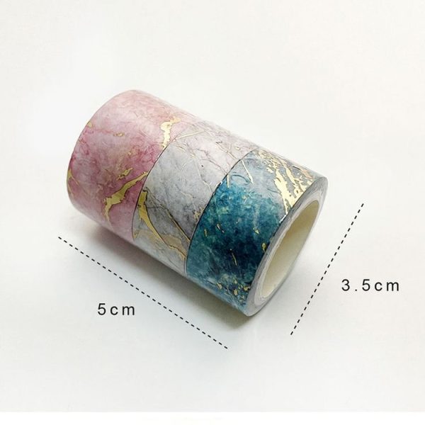 3 Rolls / Set 8958 5m Paper Bronzing Wallet Tape Set (Three-color Plaid) - Image 4