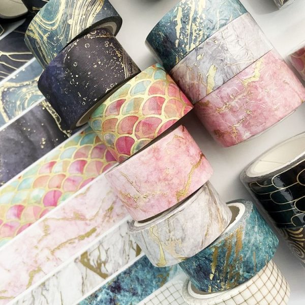 3 Rolls / Set 8958 5m Paper Bronzing Wallet Tape Set (Three-color Plaid) - Image 5