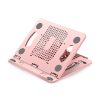 Foldable Laptop Desktop Heightening Cooling Bracket (Pink)