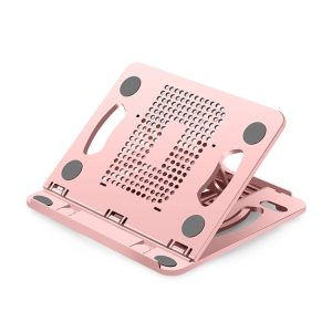 Foldable Laptop Desktop Heightening Cooling Bracket (Pink)