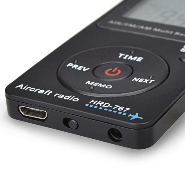HanRongDa Mini Aviation Band Radio Can Set Automatic Shutdown FM, AM, AIR Radio (Black) - Image 6