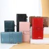 Baellerry Ladies Long Large Capacity Buckle Zip Clutch Multi-Card Wallet (Brown) - Image 2