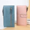 Baellerry Ladies Long Large Capacity Buckle Zip Clutch Multi-Card Wallet (Brown) - Image 7