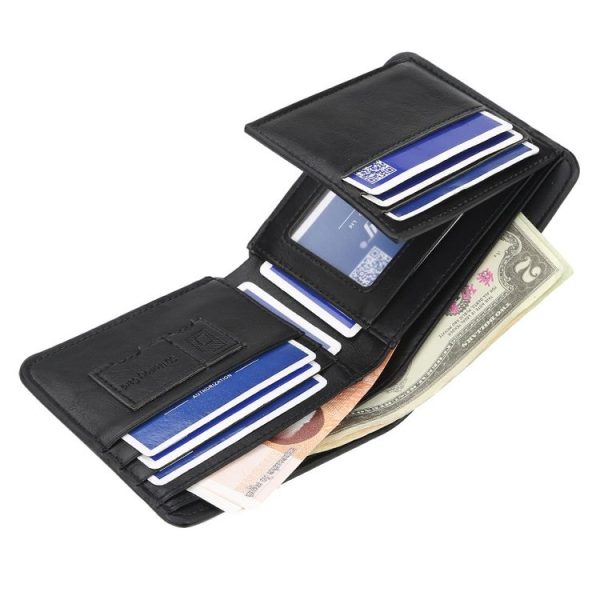 Baellerry Short Wallet Tri-fold Horizontal Coin Purse For Men (Dark Coffee) - Image 6