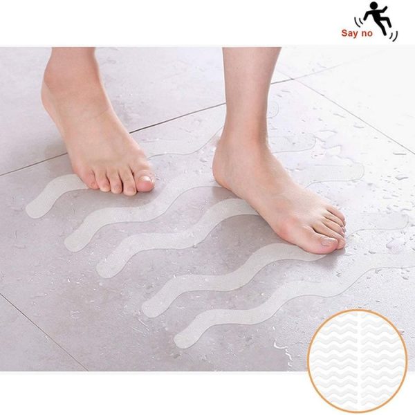 24pcs / Bag Wavy Shaped Safety Bathtub Non-Slip Sticker, Specification: 1.3 x 18cm (Grey) - Image 6