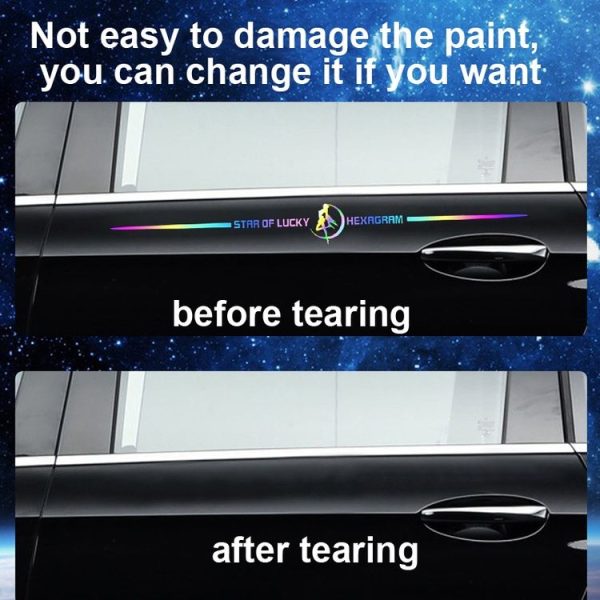 2pcs 60cm Colorful Laser Car Stickers Body Scratches Cover Car Stickers (Umbrella 9137B) - Image 4