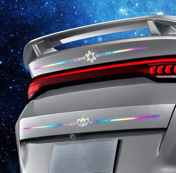 2pcs 60cm Colorful Laser Car Stickers Body Scratches Cover Car Stickers (Umbrella 9137B) - Image 5