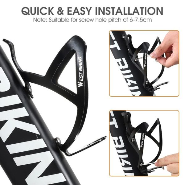 WEST BIKING Bicycle Aluminum Beverage Bottle Holder, Colour: Black - Image 5