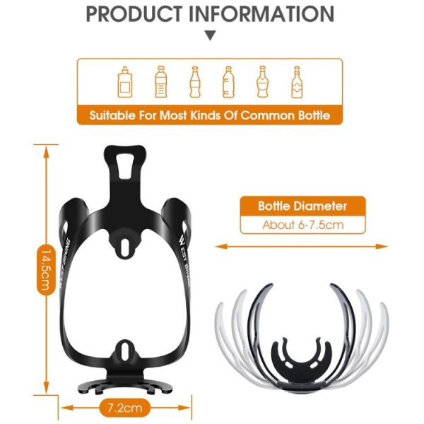 WEST BIKING Bicycle Aluminum Beverage Bottle Holder, Colour: Green Purple Gradient - Image 3