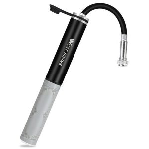 WEST BIKING Mountain Bike Portable High Pressure Rubber Grip Pump (120PSI Black)