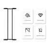 Simple Single-Row Red Wine Cup Inverted Rack (Dumb Black) - Image 3
