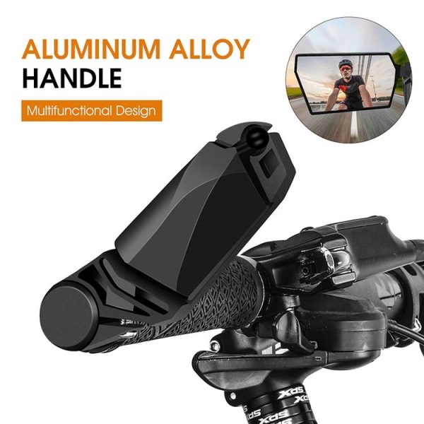 WEST BIKING Bicycle Handlebar Folding Mirror (Black) - Image 4