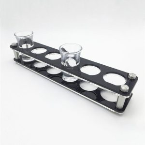 Acrylic Round Hole Wine Glass Holder, Layer (specification): 6 Grids