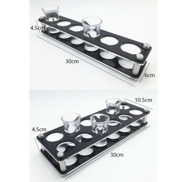 Acrylic Round Hole Wine Glass Holder, Layer (specification): 6 Grids - Image 3