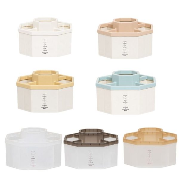 Simple Modern Large Capacity Office Desktop Storage Pen Holder, Colour: Frosted Transparent Rotary - Image 2