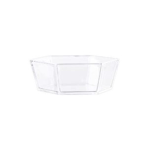 2 PCS Geometric Snack Plate, Style: Hexagonal (Transparent)