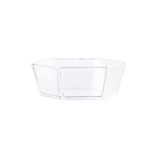 2 PCS Geometric Snack Plate, Style: Hexagonal (Transparent)
