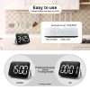Rechargeable Large Screen LCD Electronic Timing Reminder Alarm Clock Kitchen Baking Timer (White) - Image 5