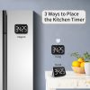 Rechargeable Large Screen LCD Electronic Timing Reminder Alarm Clock Kitchen Baking Timer (White) - Image 7