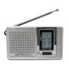 INDIN BC-R2011 AM FM Radio Pocket Mini Wide Reception Telescopic Antenna Radio (Silver Gray) - Image 2