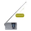 INDIN BC-R2011 AM FM Radio Pocket Mini Wide Reception Telescopic Antenna Radio (Silver Gray) - Image 3