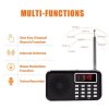 Y-619 FM / AM Mini Radio MP3 Rechargeable Music Player Support TF / SD Card with LED Display (Gold) - Image 3