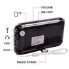 Y-619 FM / AM Mini Radio MP3 Rechargeable Music Player Support TF / SD Card with LED Display (Gold) - Image 4