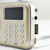 Y-619 FM / AM Mini Radio MP3 Rechargeable Music Player Support TF / SD Card with LED Display (Gold) - Image 6
