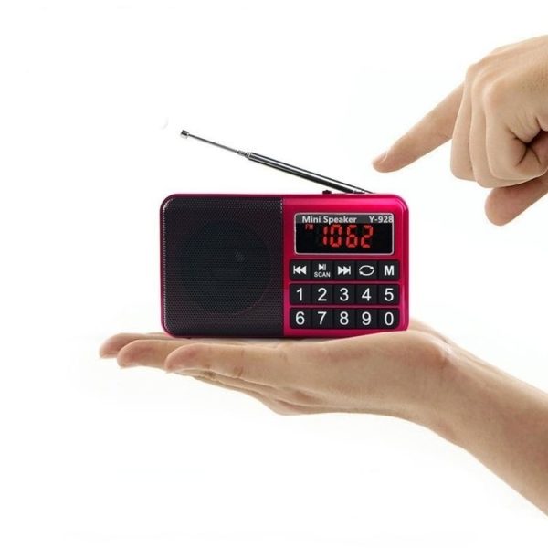 Y-928 FM Radio LED Display MP3 Support TF Card U Disk (Gold) - Image 3
