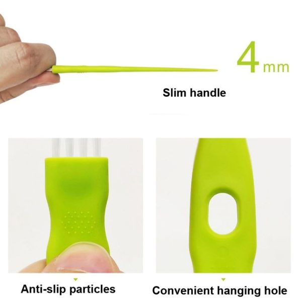 50 PCS Crevice Cleaning Brush Garlic Masher Brush Coffee Machine Brush (Random Color Delivery) - Image 4